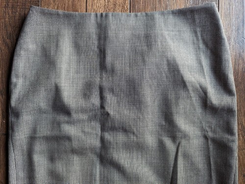 Talbots Pencil Skirt Womens Sz 8P Houndstooth Wool Blend Black White Lined Slit - Picture 3 of 13