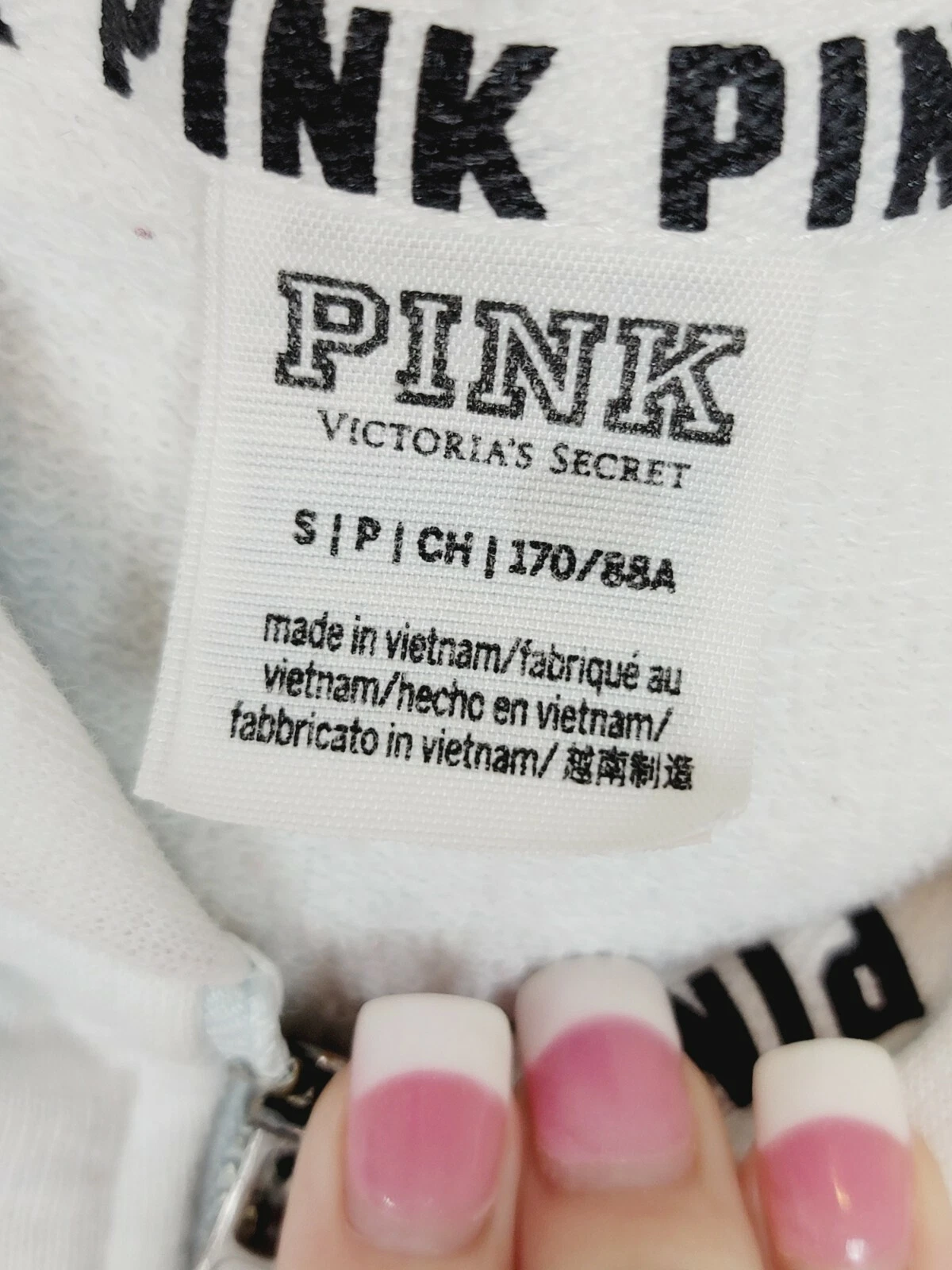 UNDERCOVER Felpa con cappuccio Victoria Secret rosa piccola full zip stampa nuvola ❤