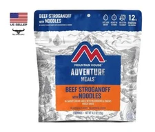 Mountain House Beef Stroganoff w/ Noodles 30 Year Shelf Stable Food Hiking Camp
