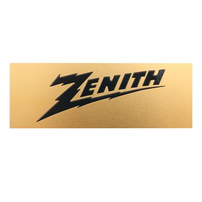 ZENITH Grill Logo Badge Custom Made Aluminum 106mm(4.17'')X39mm(1.54'' ) GOLD