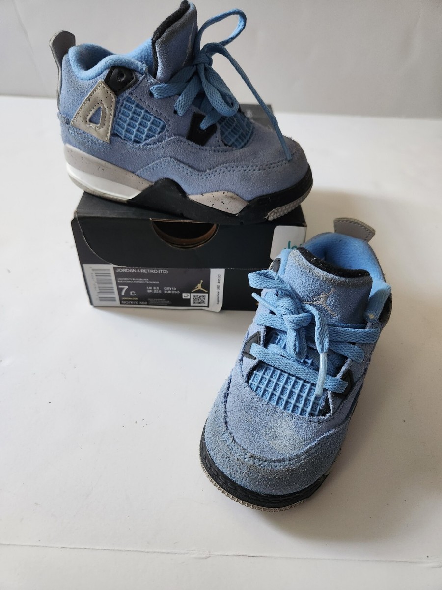 Air Jordan Retro TD University Blue Black White BQ7670-400 Kids