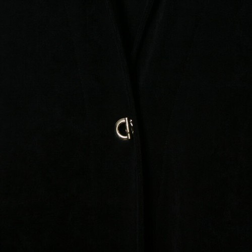 Chico's Travelers 1 Black BrassToggle Collar 3/4 Sleeve Acetate Tunic Cardigan M - Picture 5 of 8