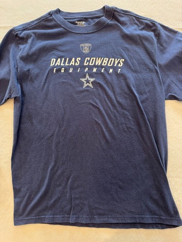 Dallas Cowboys Shirt Men's Medium Reebok NFL Football Long Sleeve Blue Cotton - Picture 3 of 5