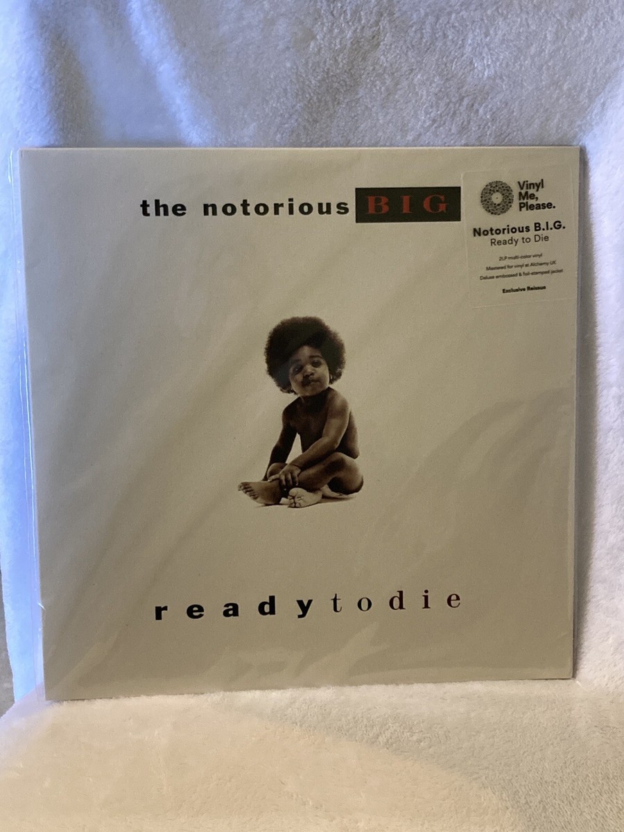 Ready To Die The Notorious BIG Red White Black Splatter