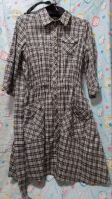 Robe chemise à carreaux Burberry Blue Label Nova couleur gris taille M mode f... - Photo 1/4