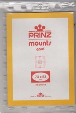 Prinz Black Stamp Mounts 73x63 mm Champions of Liberty 25 Blocks Scott New Pack
