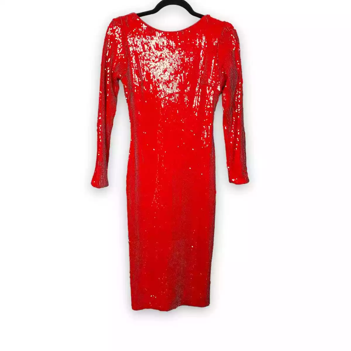 Dress the population red sequin dress cheap