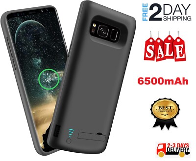 Galaxy S8 Plus 6500mAh Rechargeable Portable Charger Case Extended Battery Pack
