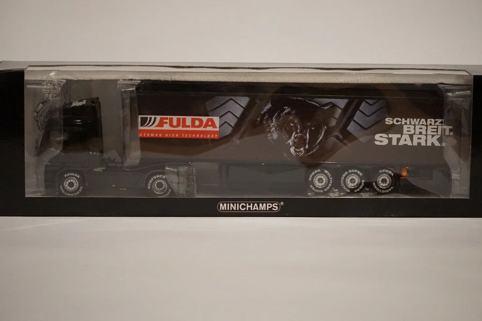 Minichamps 499 039102 Mercedes-Benz MB Actros 1844LS Koffersattelzug Fulda 1:43