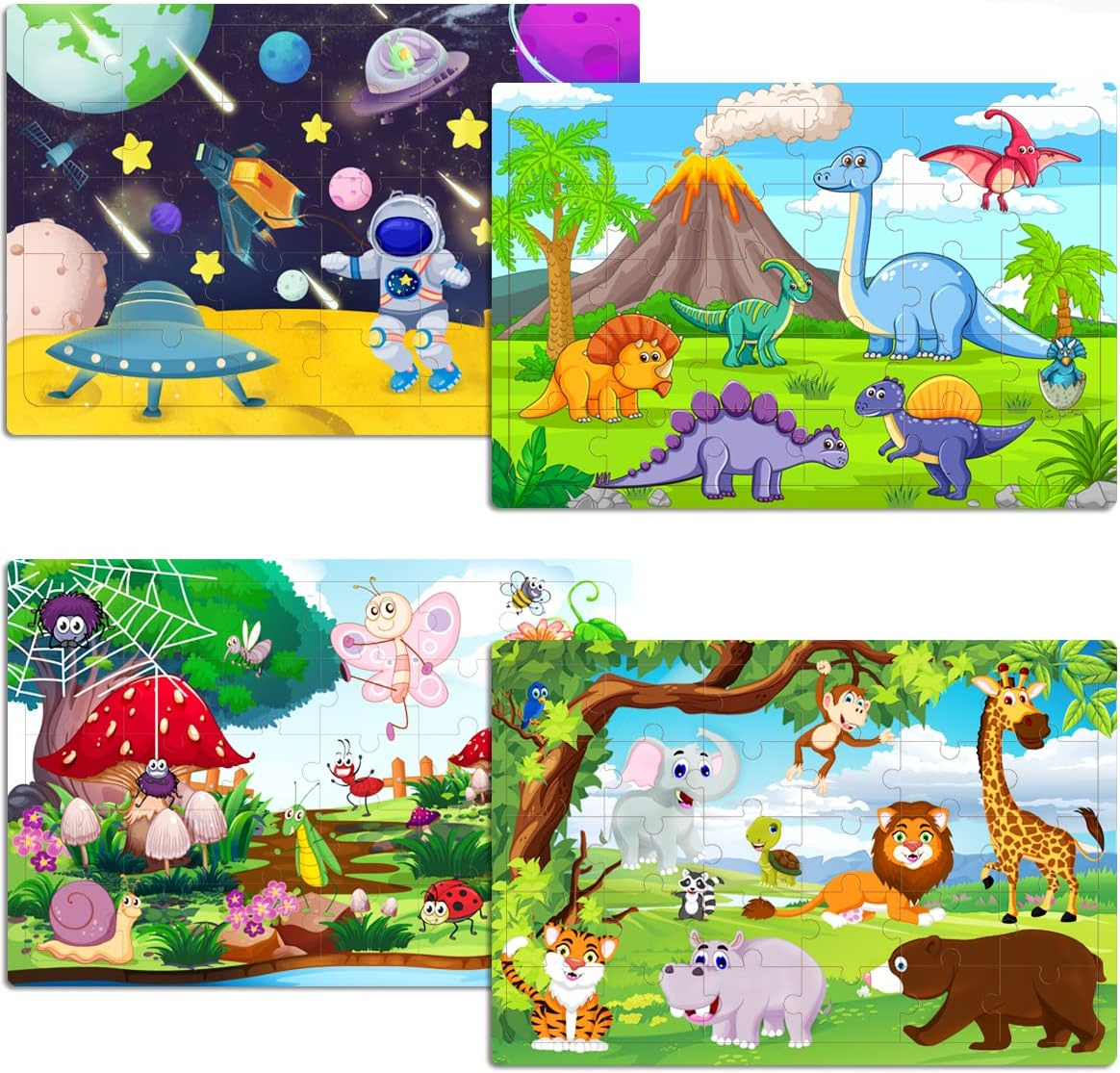 Puzzles for Kids Ages 3-5 Years Old 30 Piece Colorful Wooden Puzzles for Toddler