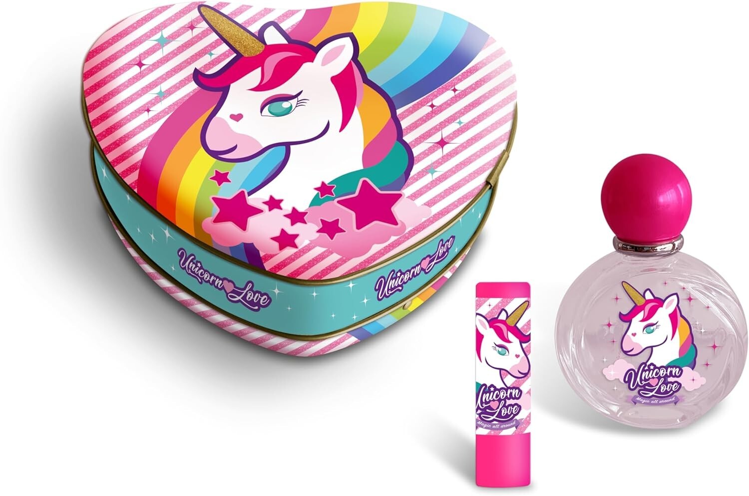Unicorn Love Astuccio Cuore Metallo EDT 50ml e rossetto Unicorn Love