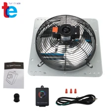 12" Shutter Exhaust Ventilation Fan Air Blower Power For Attic Shed Greenhouse