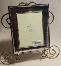 Towle Silversmiths Silvertone Album with Hammered Look Rope Detail - NIB