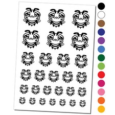 Cute Bee Sad Temporary Tattoo Water Resistant Fake Body Art Set Collection