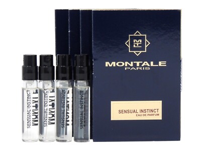 MONTALE PARIS SENSUAL INSTINCT EDP 2.0ml .06oz x 4 COLOGNE PERFUME SPRAY SAMPLES