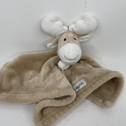 Blankets And Beyond tan moose Deer Lovey Lovie Security Blanket soft - Picture 7 of 8