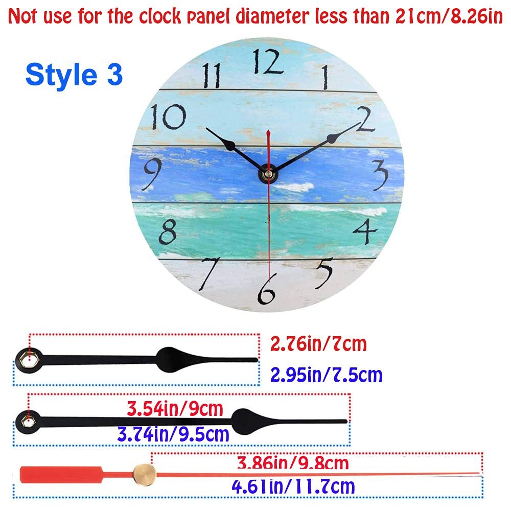 2 Pack Non Ticking Wall Clock Movements Mechanism with 4 Pack of Hands Kit