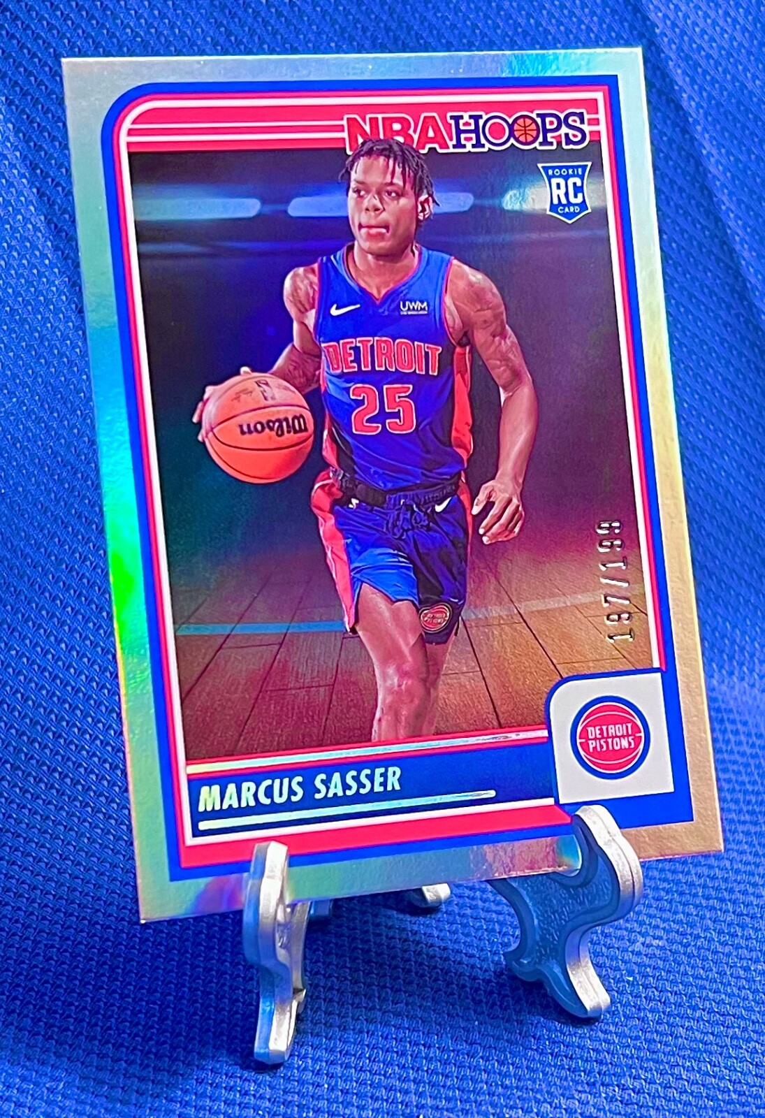 Marcus Sasser 2023-24 Panini NBA Hoops Rookie Holo Silver  197/199 #260 PISTONS