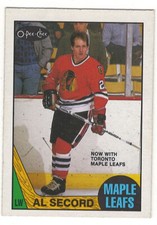 1987-88 O-PEE-CHEE # 111 AL SECORD - TORONTO MAPLE LEAFS - OPC HOCKEY - LOOK !!!