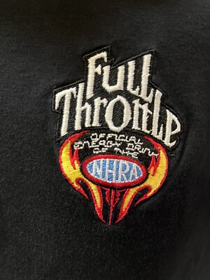 Full throttle NHRA ladies Collar long sleeve shirt black small shirt
