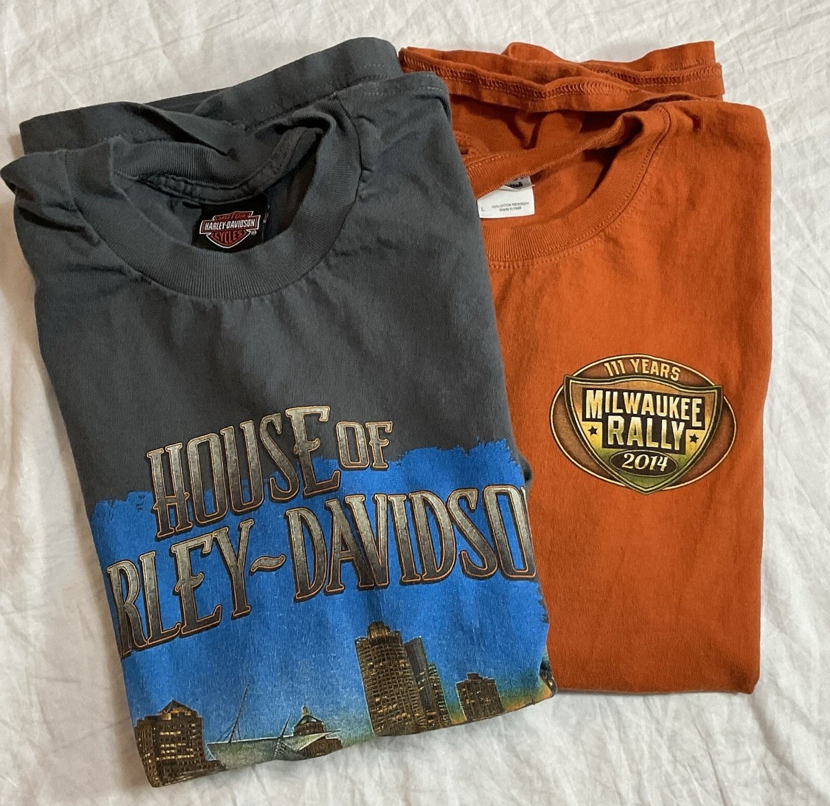 Harley Davidson Qty2-110 & 111th Anniversary Milwaukee T Harley Davidson Qty2-110 & 111th Anniversary Milwaukee T