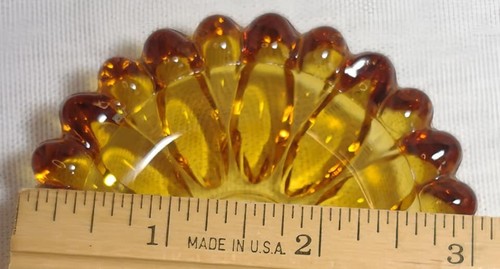 Amber Glass, Ashtray ,Sunflower ,3” - Picture 4 of 4
