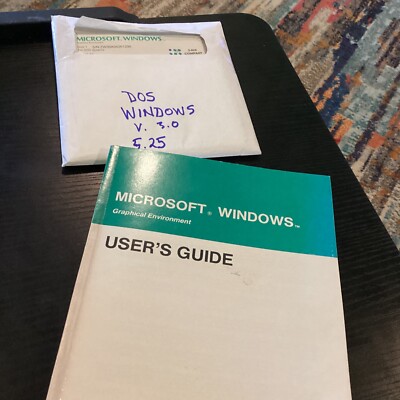 Lot of (5) Microsoft Windows for DOS Systems Version 3.0 5.25'' Floppy Disks