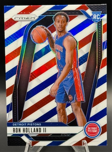 2024-25 Panini Prizm - Ron Holland II Red White Blue RC - Detroit Pistons #269