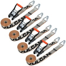 Ratchet Strap - Wire Hooks - 2 X 15 4 Pack - Silver Series - 3300 Lbs Swl