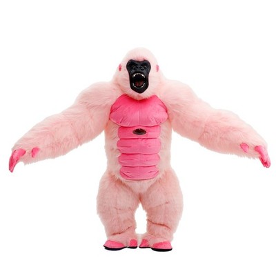 Inflatable Costume Gorilla Plush Mascot Halloween Cosplay Party Event Outfit