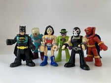 Lot Of 6 Fisher-Price Imaginext DC Super Friends Action Figures.