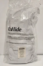 NEW Unhide Squish Small Silver Pillow Throw Luxe Faux Fur 10" x 18" Gift