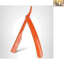 Precision Straight Razor Holder with Excellent Grip - Modern Orange Design