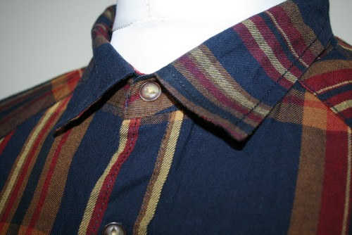 Camisa a Cuadros Levi's Para Hombre - XL - Azul Marino/Ámbar - Top Clásico Informal Manga Larga - Imagen 4 de 11