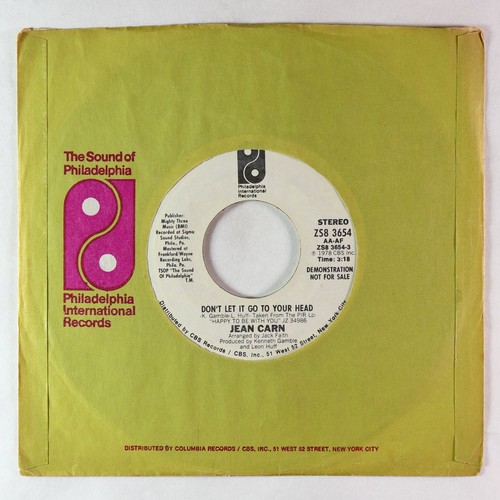 70s Soul 45 - Jean Carn - Don't Let It Go To Your Head - PIR - promo! - Imagen 2 de 2