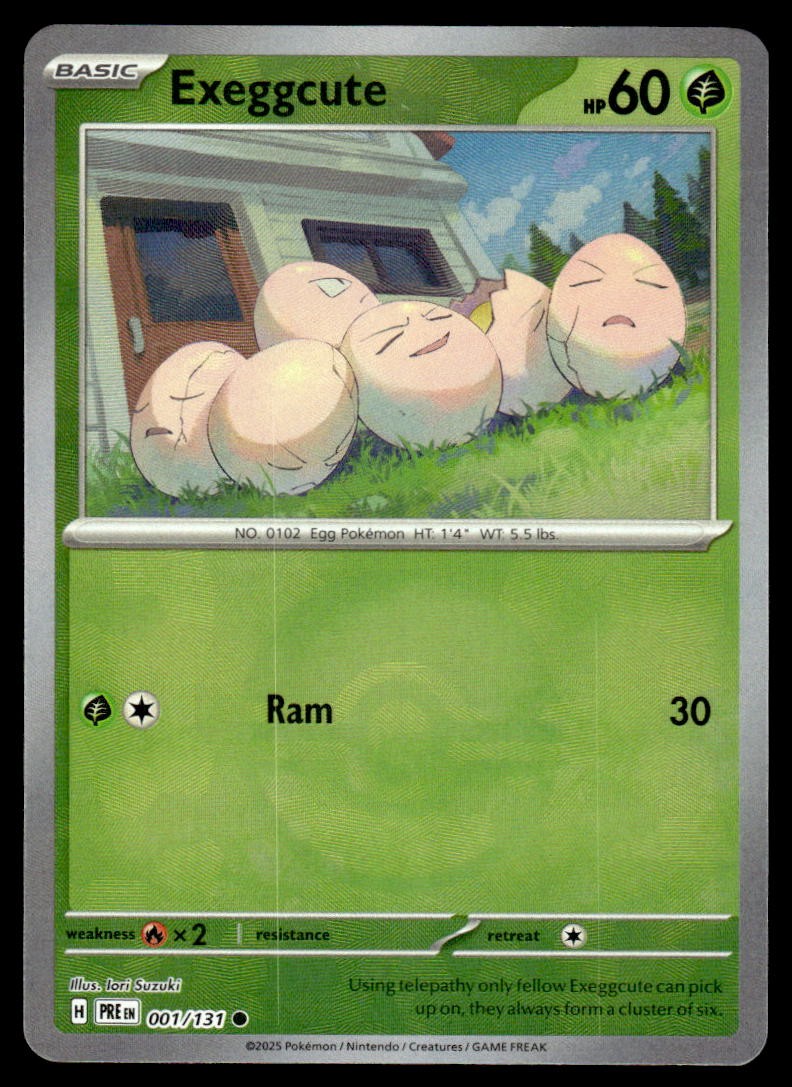 Pokemon TCG Prismatic Evolutions #001/131 Exeggcute (Pokeball) NM