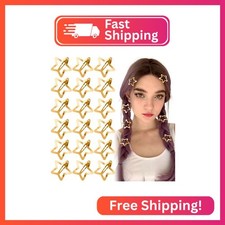 Joez Wonderful 20 Pcs Gold Star Hair Clips, 1.18"/3cm Metal Snap Hair Clips, Cut