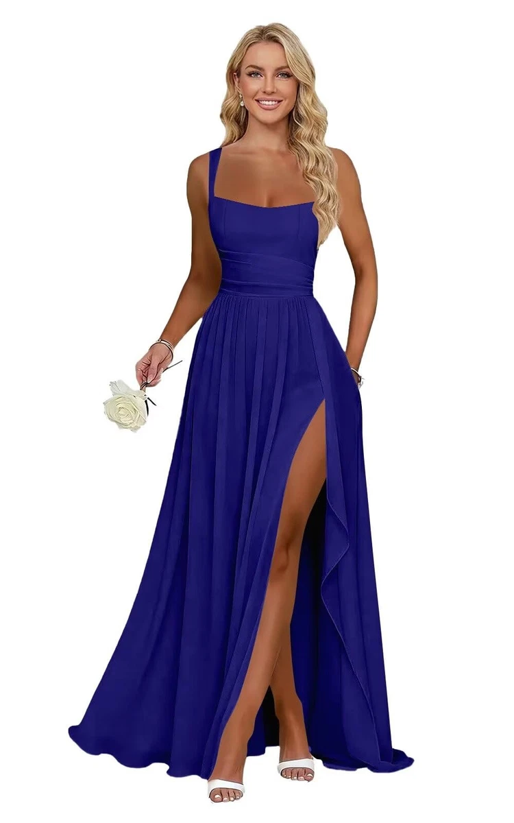 princess polly baby blue dress Chiffon High-Low Maids Dresses $153 main image 0
