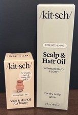  BUNDLE  Kitsch Strengthening Hair  Scalp Oil - 2oz. - NEW  Applicator Lid