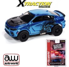 Auto World Xtraction 2021 Dodge Charger SRT Hellcat Redeye Blue HO Slot Car