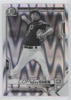 2021 Bowman Draft Chrome Black & White RayWave Refractor Po-Yu Chen 0fz1