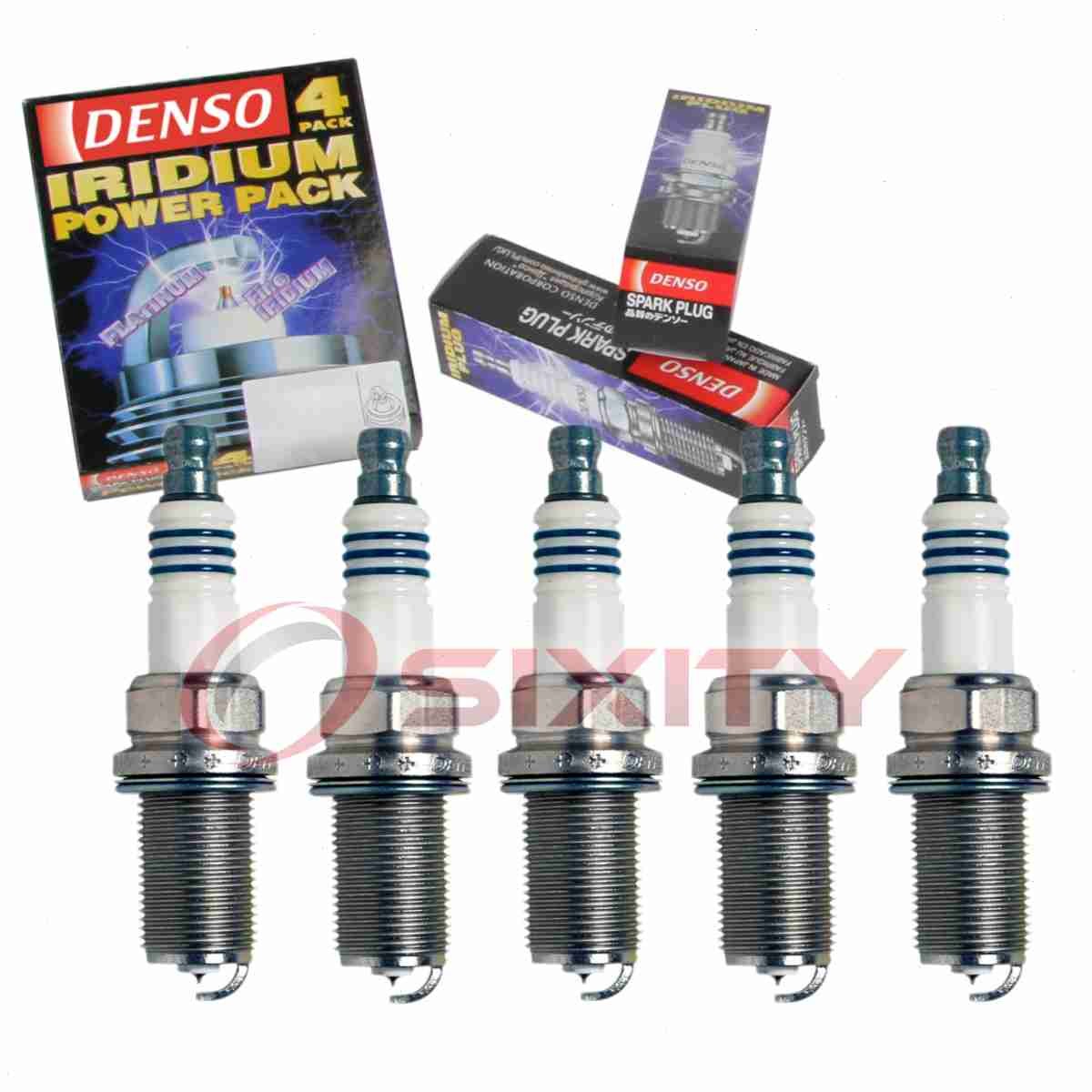 5 pc Denso Iridium Power Spark Plugs for 2015 Volvo V60 2.5L L5 Ignition nd