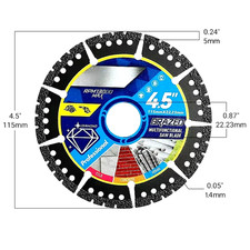 Diamond Multi-Purpose Saw Blades,4.5 Inch Heavy Duty Diamond Cutting Blades