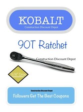 Kobalt 81697 90 -tooth 38-in Drive Full Polish Handle Ratchet 90t