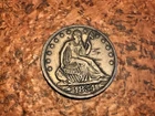 1854 Arrows Seated Liberty Half Dollar XF with Initials Old Silver Coin