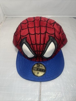 Marvel Spiderman New Era Exclusive 59FIFTY Sz 8 Rare NOS Big Face Eyes New Other