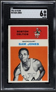 1961-62 Fleer - Sam Jones #23 (RC) SGC 6