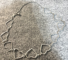 Hearts BeltWomens Any SizeSilver Tone Valentines Day Date Night