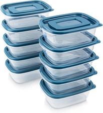 Contenedores de almacenamiento de alimentos de 10 piezas, congelador aptos para microondas, juegos de contenedores de alimentos, sin BPA