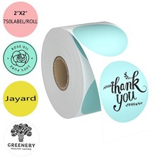 2" Circle Direct Thermal Labels, Printer Labels for 2"x2", 2x2-green